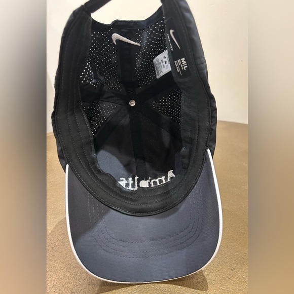 NIKE Dri-Fit Adjustable M/L Baseball Cap With Amplify Logo, Black/white - Picture 6 of 9